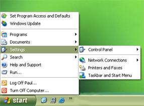how to get to the control panel